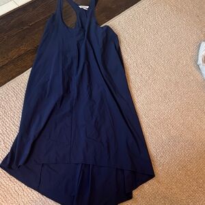 Athleta Navy Blue Sleeveless Dress Athletic Material